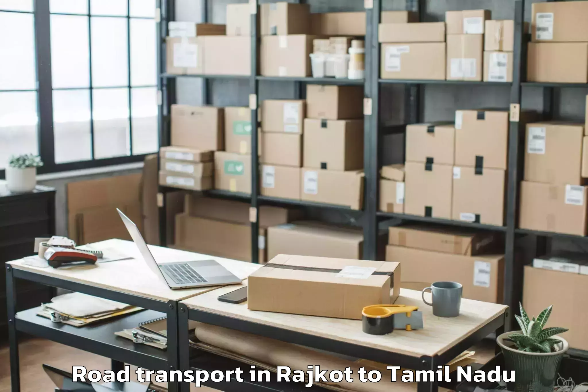 Top Rajkot to Vels University Chennai Road Transport Available